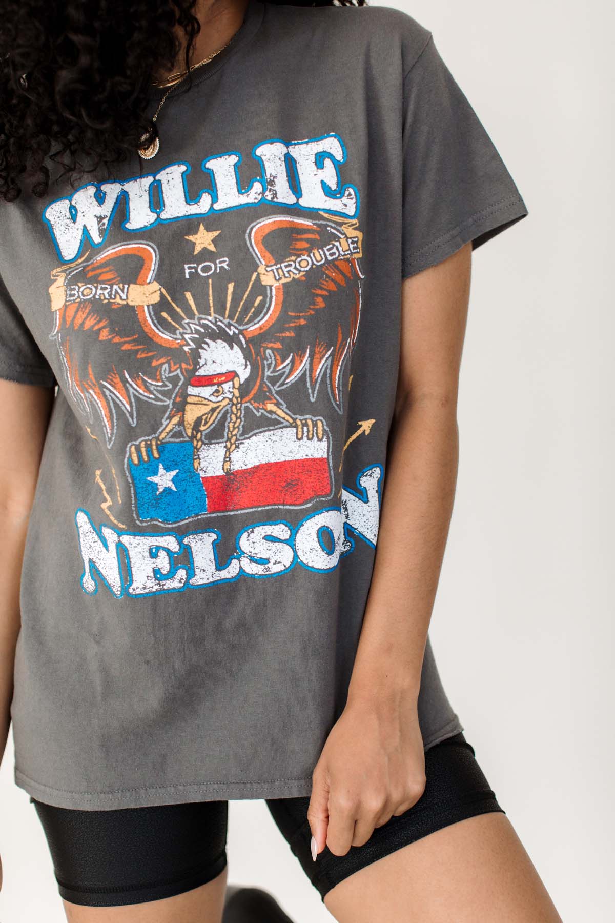 Willie Graphic Tee, alternate, color, Charcoal