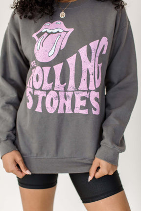 The Rolling Stones Pullover, alternate, color, Charcoal