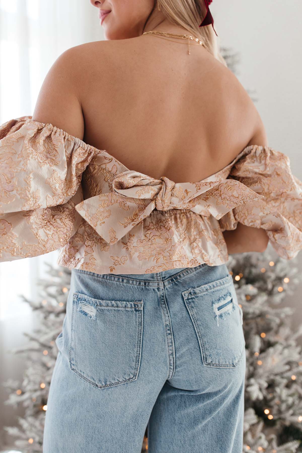 Veronica Blouse, alternate, color, Rose Gold