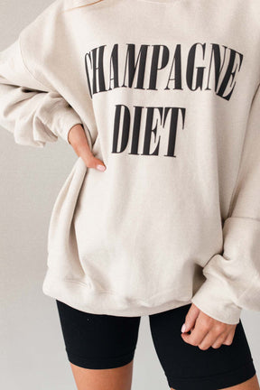 Champagne Diet Sweatshirt, Alternate, Color, Ivory