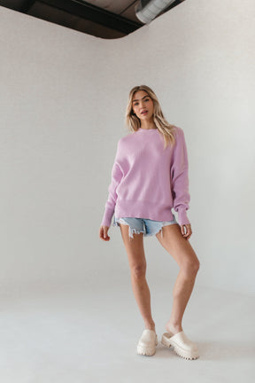 Cole Lilac Lightweight Sweater, alternate, color, Lilac
