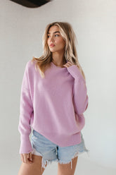 Cole Lilac Lightweight Sweater, alternate, color, Lilac