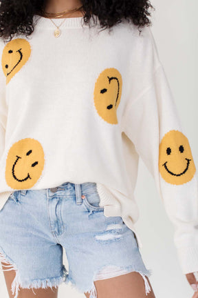 Smile Lightweight Sweater, alternate, color, Ivory