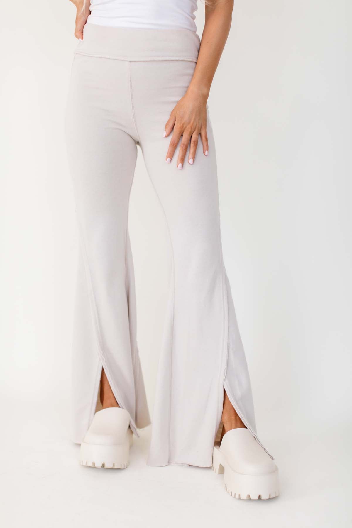 Flared Taupe Lounge Pants