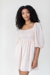 Penny Smocked Dress, alternate, color, Taupe