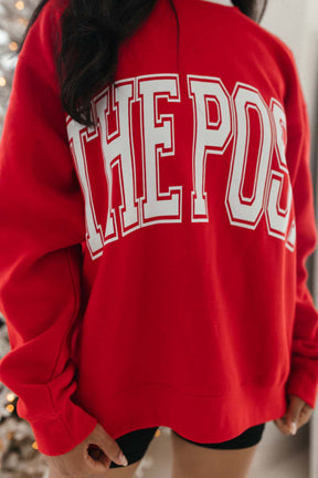 Postie Red Collegiate Sweatshirt, alternate, color, Red