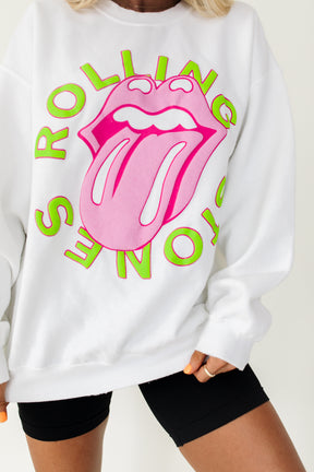 Rolling Stones Sweatshirt, alternate, color, White