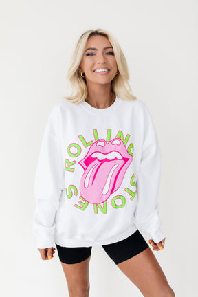 Rolling Stones Sweatshirt, alternate, color, White