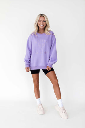 Malibu Lavender Tennis Sweatshirt, alternate, color, Lavender