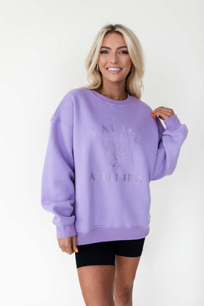 Malibu Lavender Tennis Sweatshirt, alternate, color, Lavender