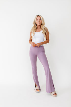 Shila Lilac Flared Leggings, alternate, color, Lilac