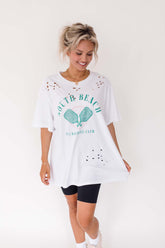 South Beach Distressed Graphic, alternate, color, White