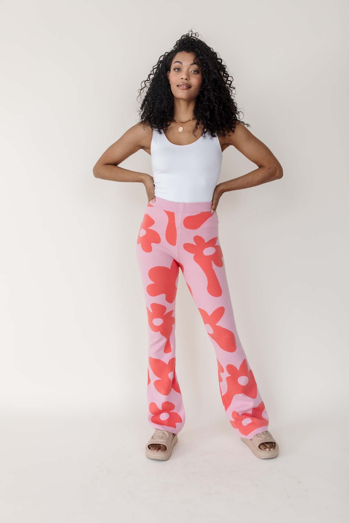 Paradise Knit Pants, alternate, color, Bubblegum
