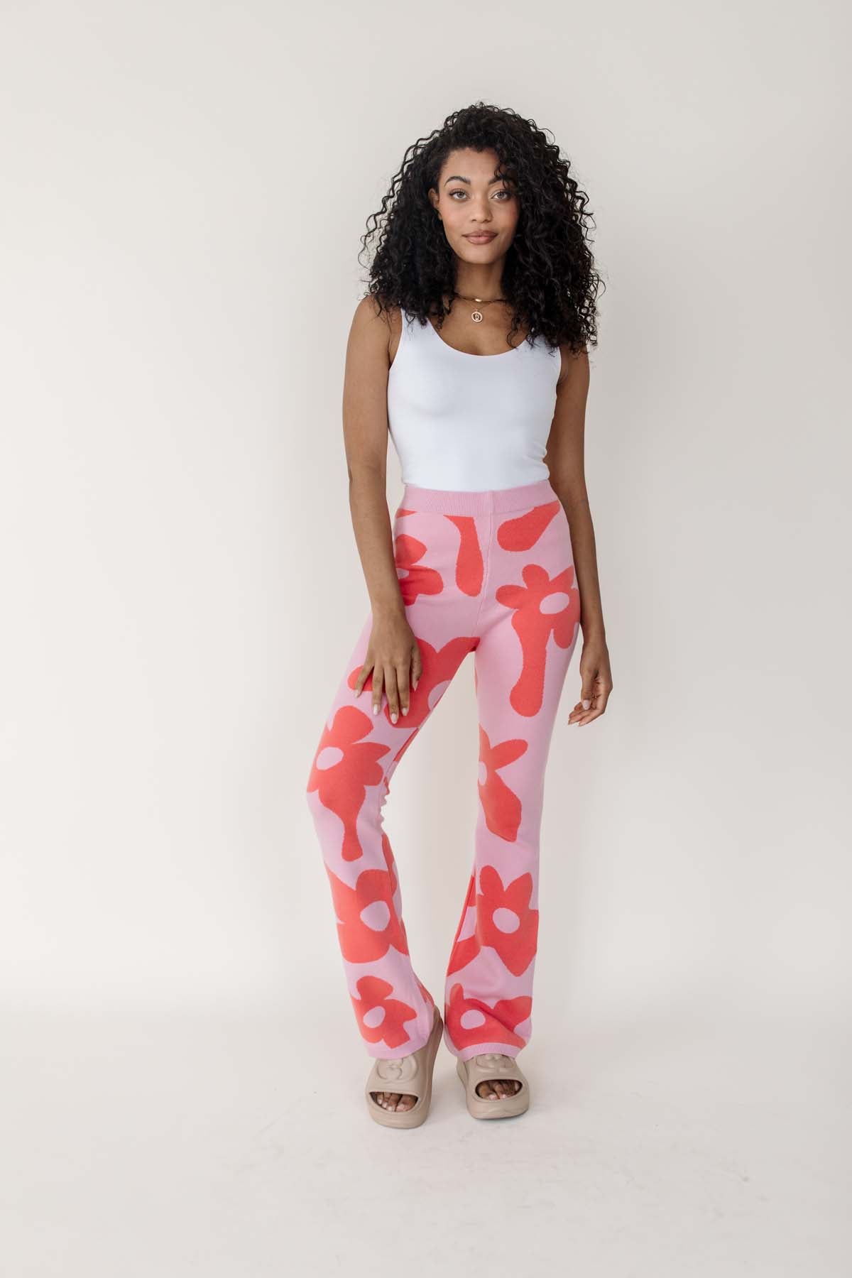 Paradise Knit Pants, alternate, color, Bubblegum