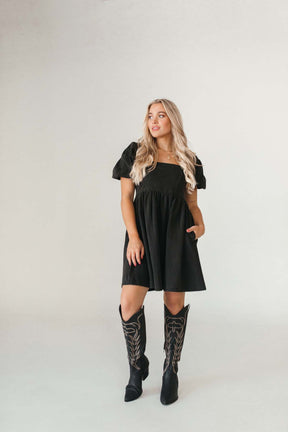 Alaina Dress, Alternate, Color, Black Denim