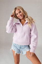 Leo Lavender Quarter Zip, Alternate, Color, Lavender