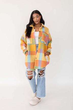 Lillie Plaid Coat, alternate, color, Multi