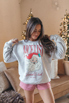 Nice List Sweatshirt, alternate, color, Light Heather Gray