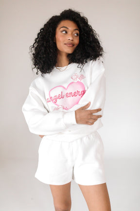 Angel Energy Sweatshirt, alternate, color, White
