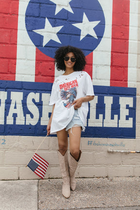 American Made White Graphic Tee, alternate, color, White