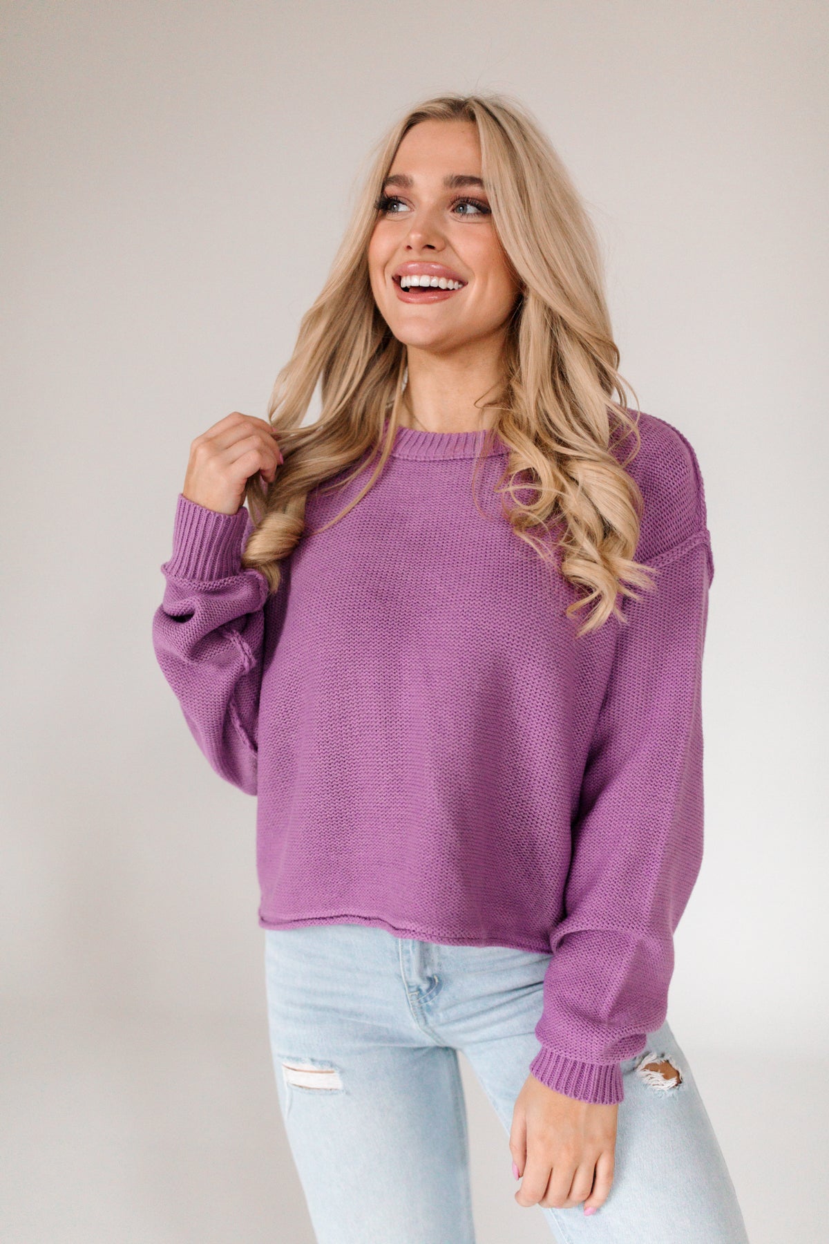 Mae Sweater, alternate, color, Lilac