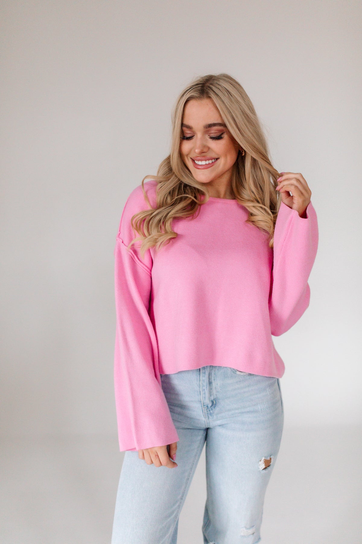 Marley Sweater, Alternate, Color, Hot Pink