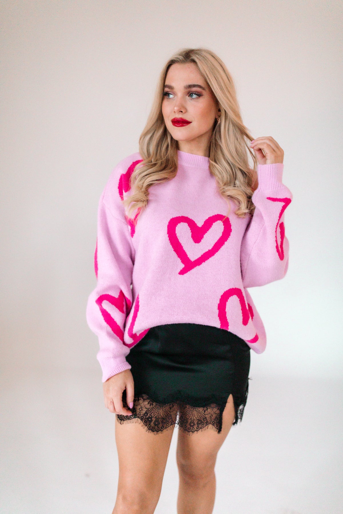 Lover Sweater, alternate, color, Bubblegum