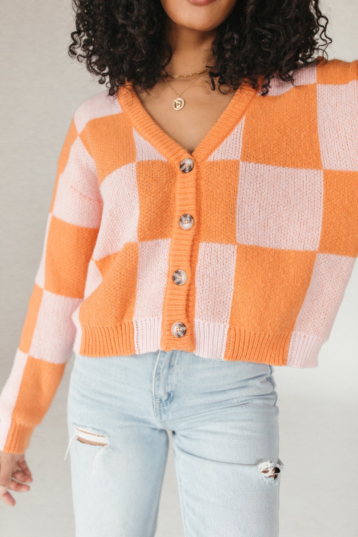 Scout Knit Button Down, alternate, color, Orange