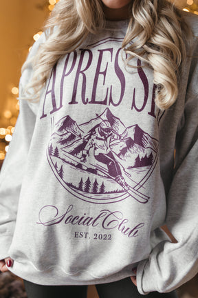 Après Ski Sweatshirt, alternate, color, Light Heather Gray