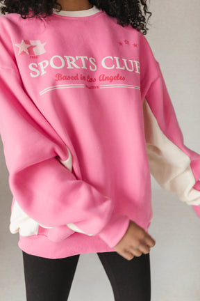 Sports Club Sweatshirt, alternate, color, Pink