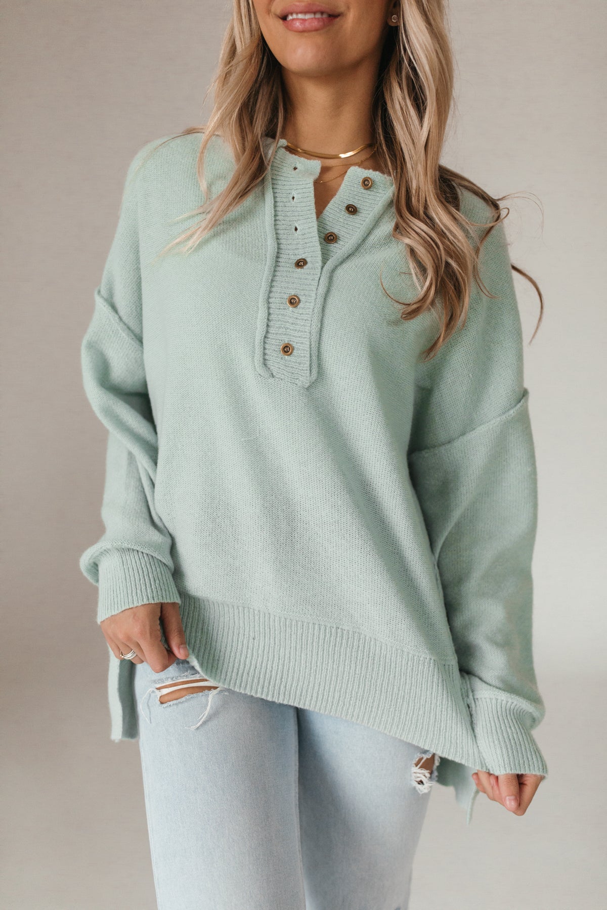 Kayla Mint Sweater, alternate, color, Mint