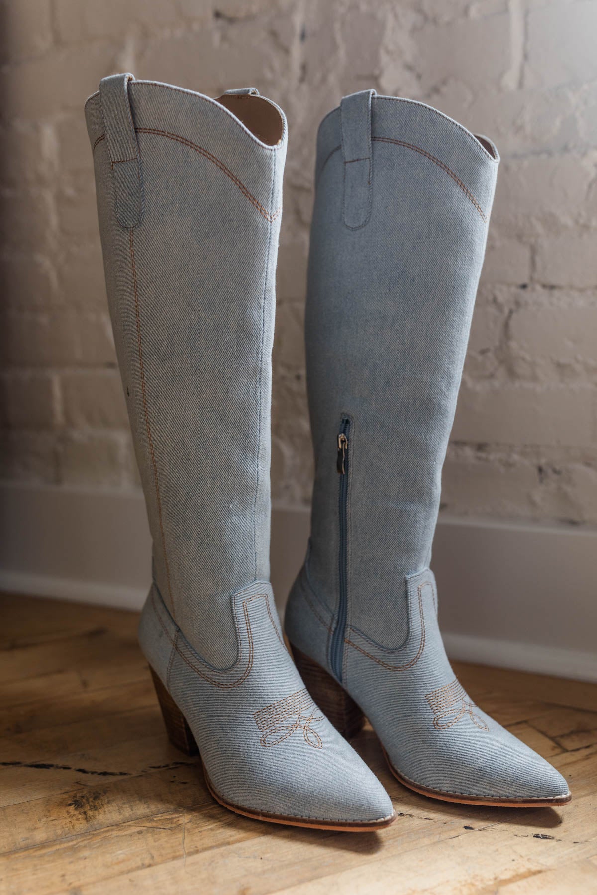 Carson Denim Boots, alternate, color, Blue