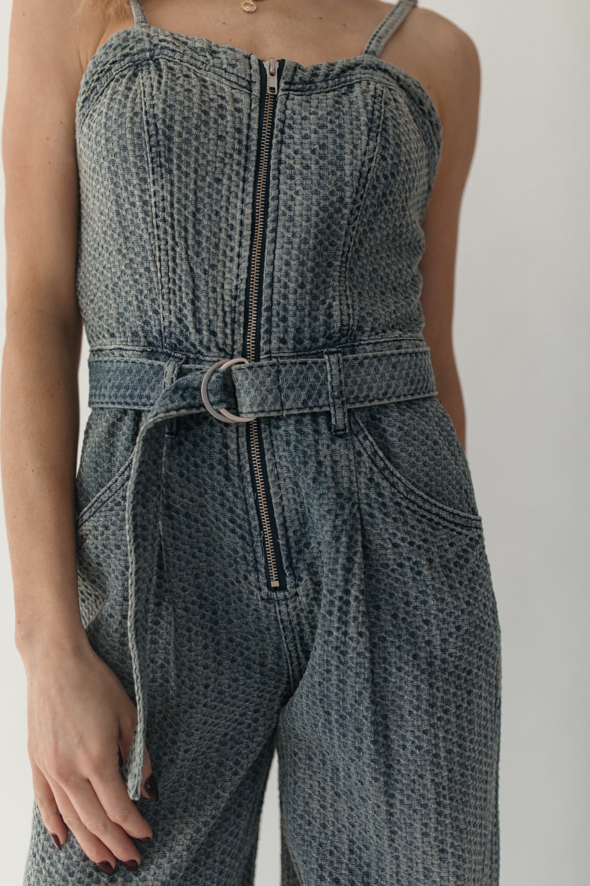 Melissa Jumpsuit, alternate, color, Light Denim