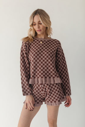 Elliot Checkered Set, alternate, color, Mauve