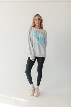 Lazy Sunday Sweatshirt, alternate, color, Light Heather Gray