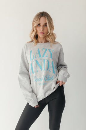 Lazy Sunday Sweatshirt, alternate, color, Light Heather Gray