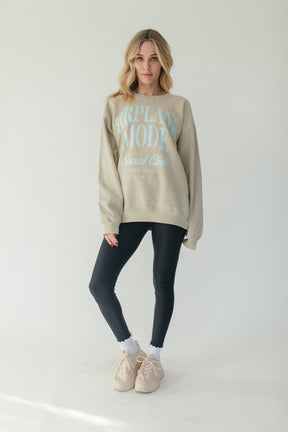 Airplane Mode Sweatshirt, alternate, color, Beige