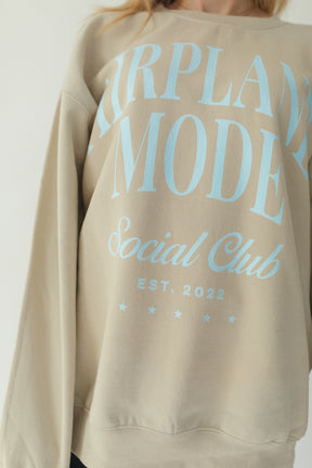 Airplane Mode Sweatshirt, alternate, color, Beige