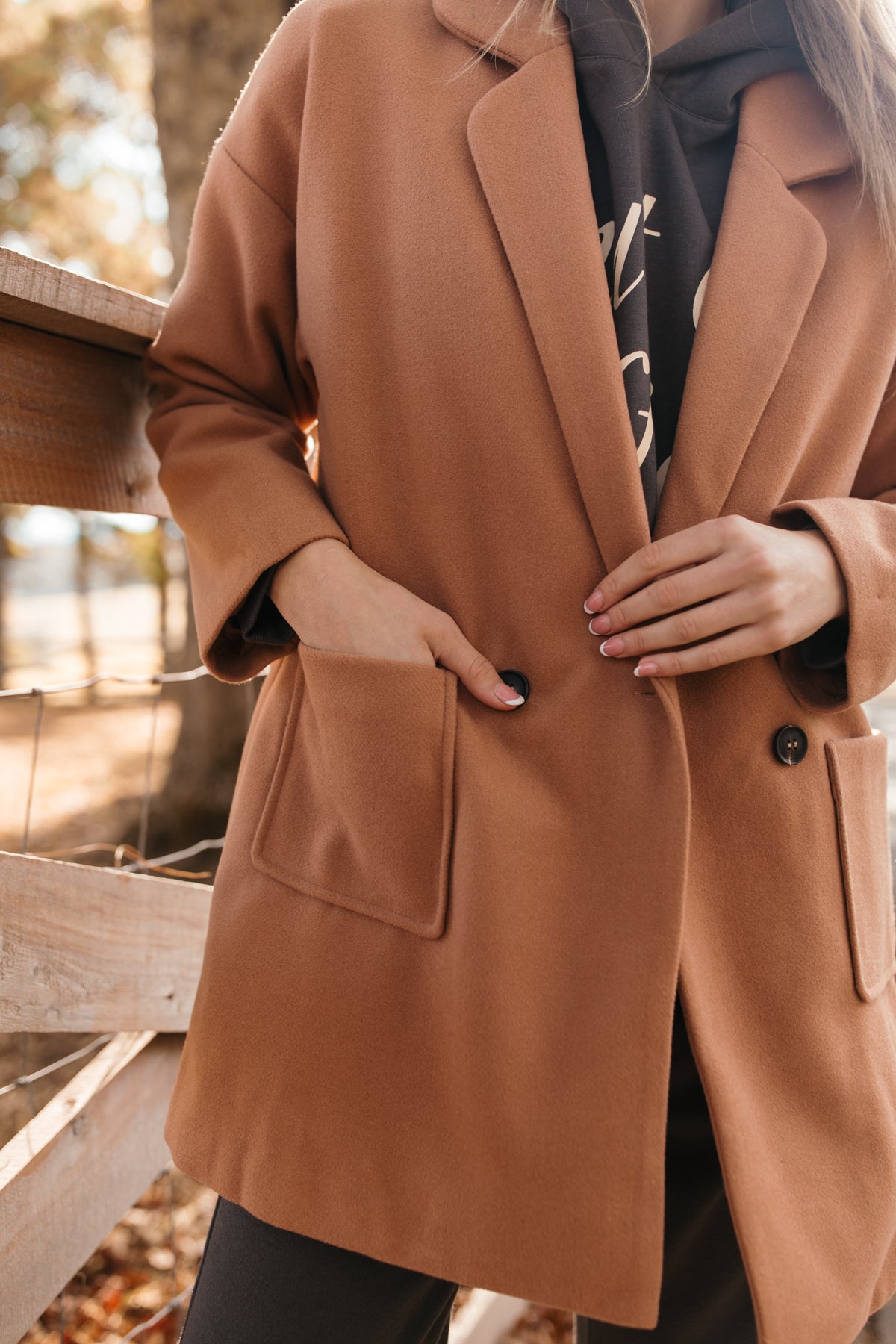 Katherine Peacoat, alternate, color, Tan