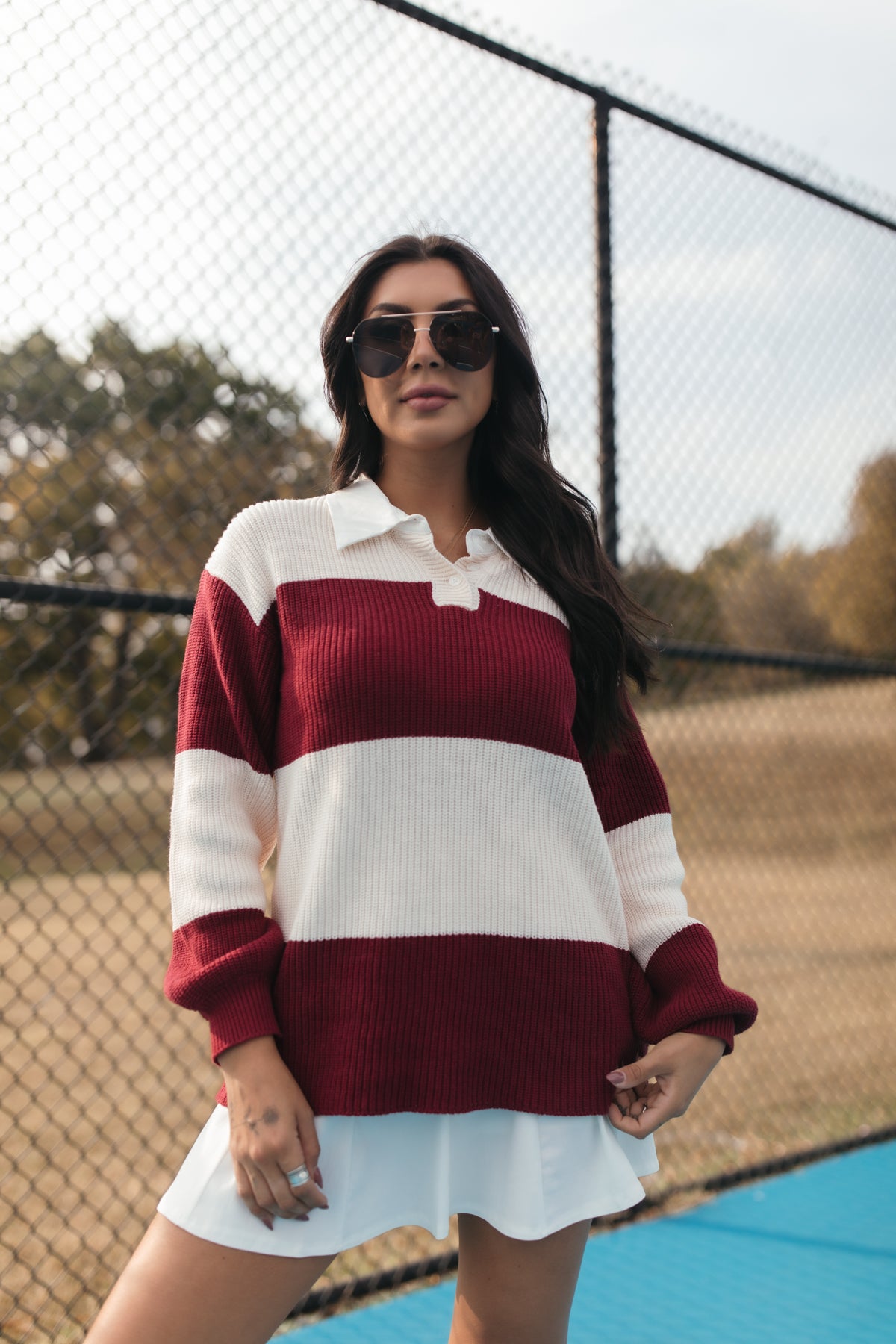 Abby Pullover, alternate, color, Burgundy