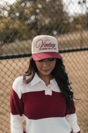 1900s Vintage Hat, alternate, color, Burgundy