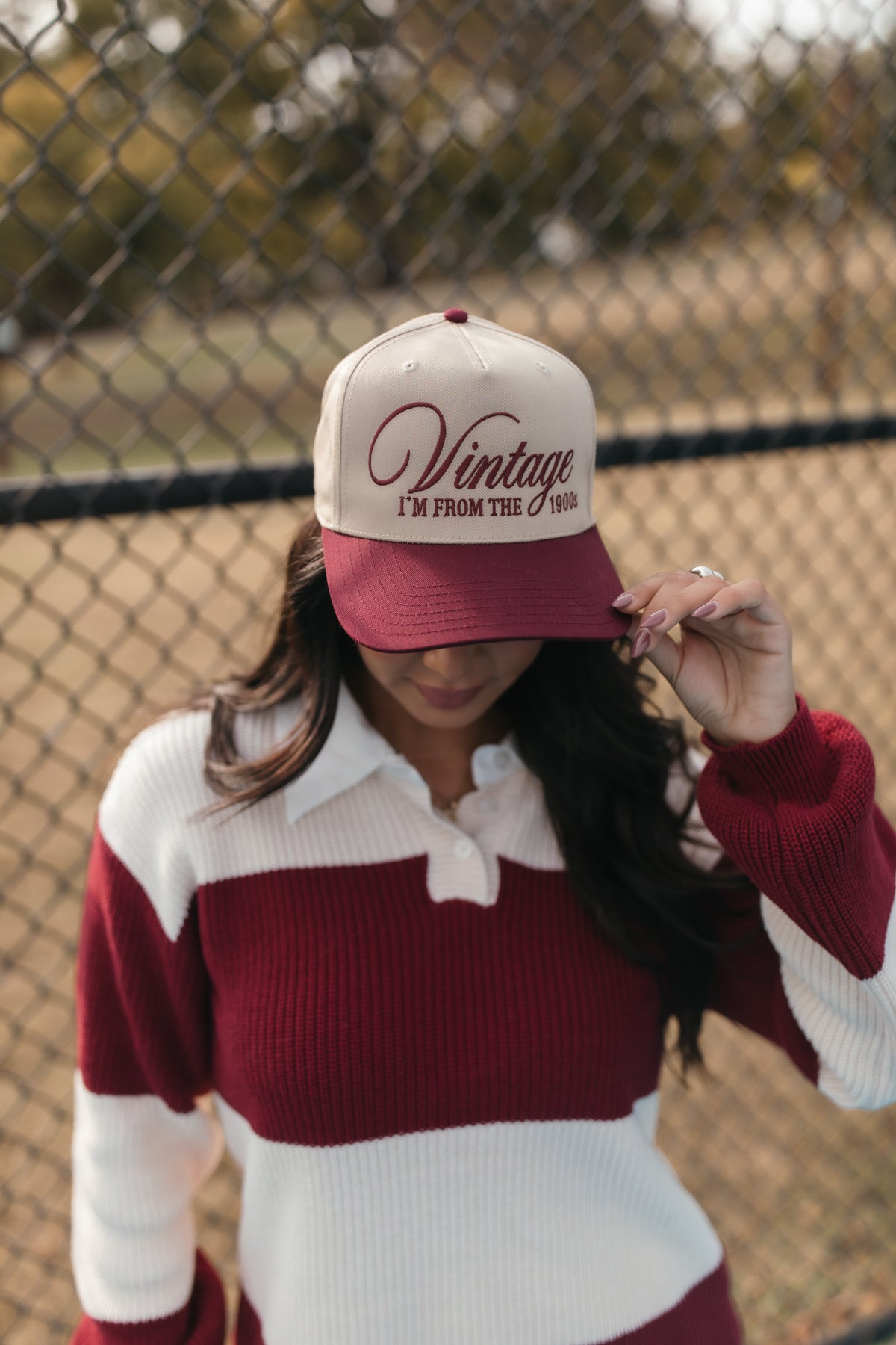 1900s Vintage Hat, alternate, color, Burgundy