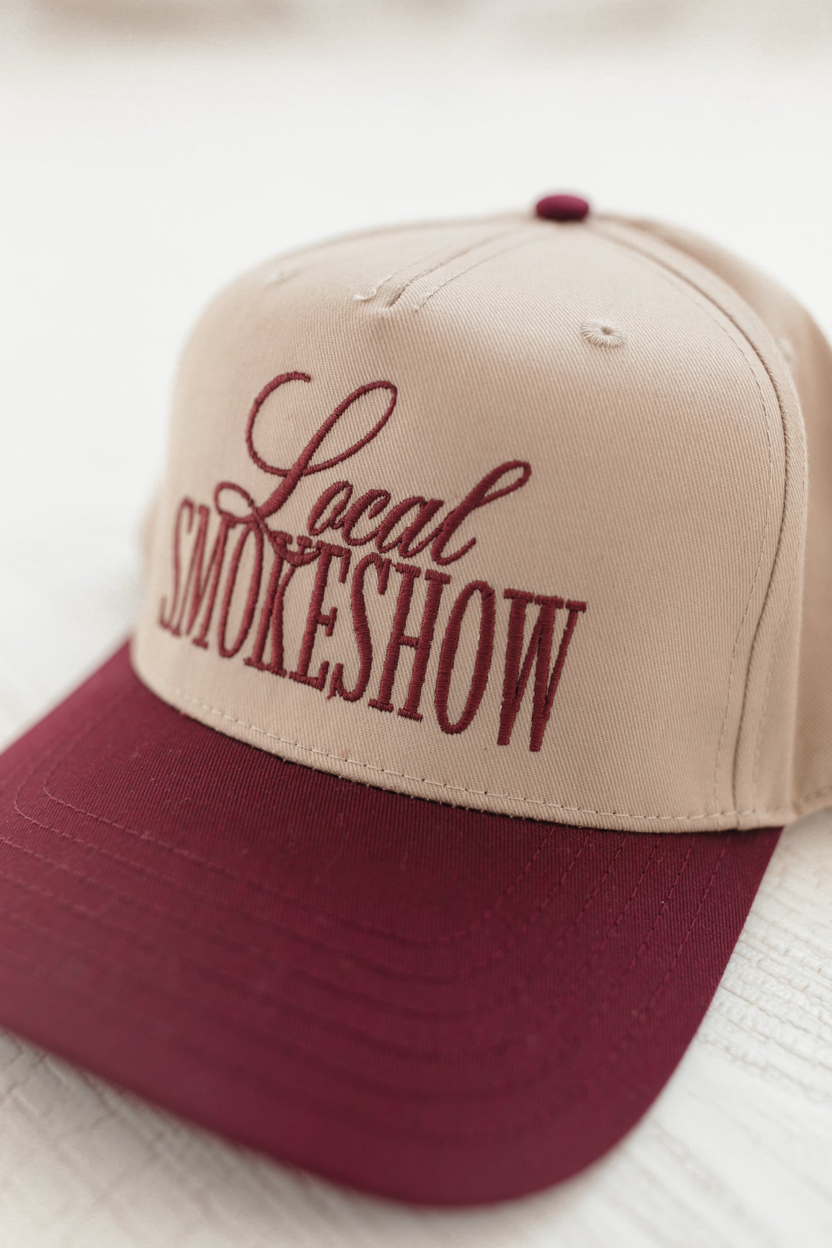 Local Smokeshow Hat, alternate, color, Burgundy