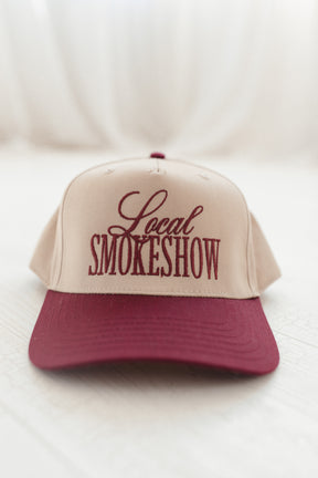 Local Smokeshow Hat, alternate, color, Burgundy