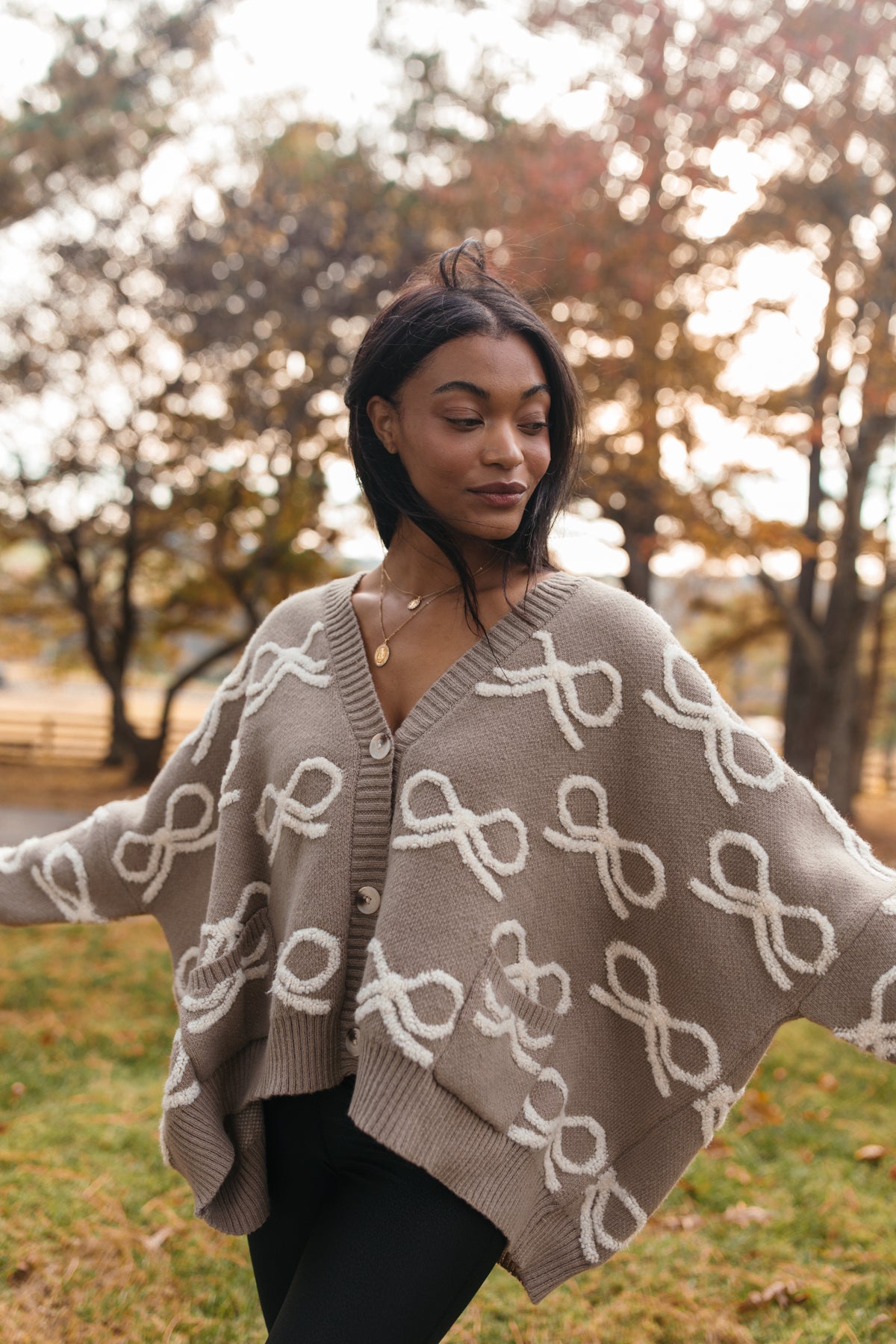 Adalyn Cardigan, alternate, color, Taupe