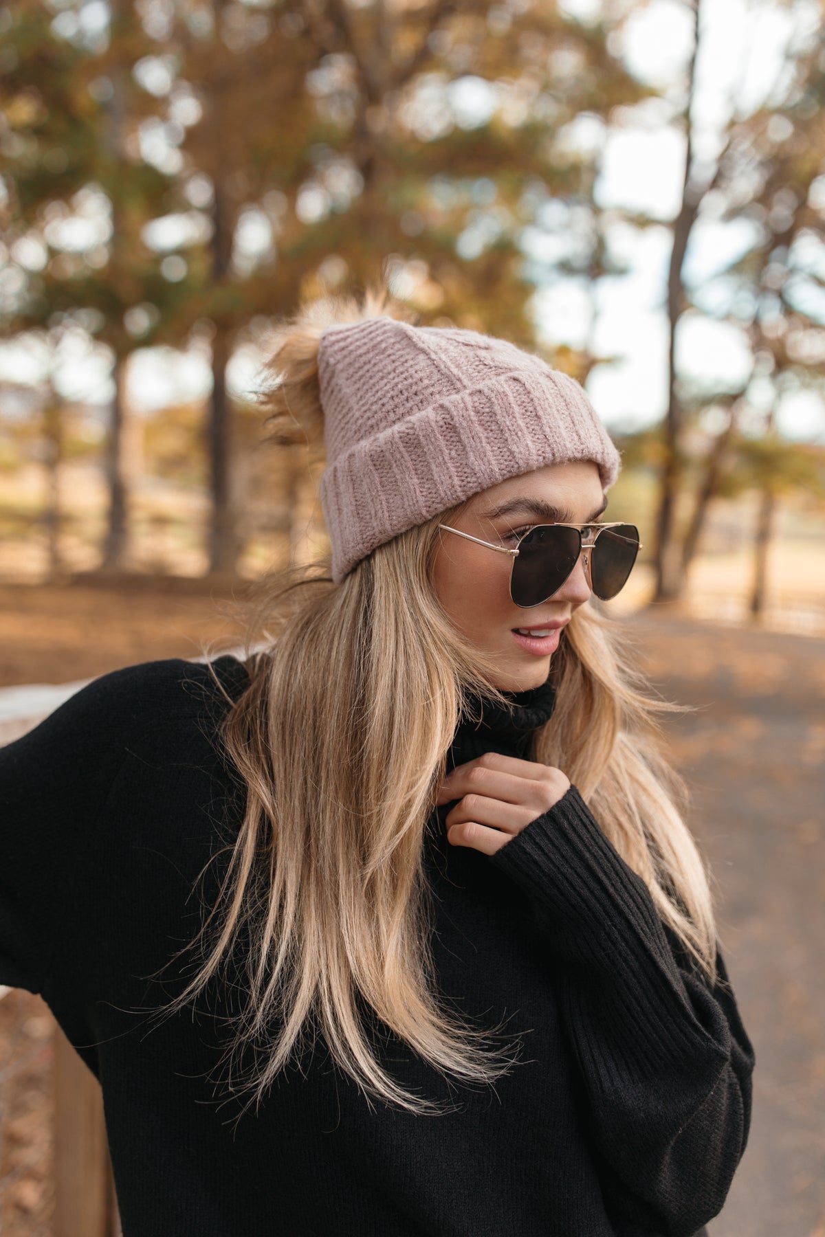 Monica Beanie, alternate, color, Blush