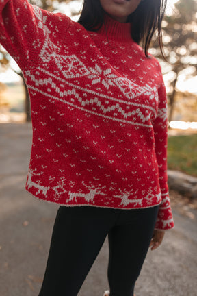 Ensley Sweater, alternate, color, Red