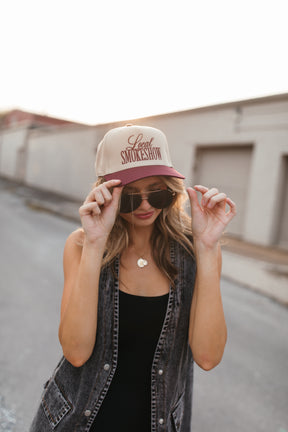 Local Smokeshow Hat, alternate, color, Burgundy