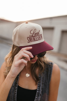 Local Smokeshow Hat, alternate, color, Burgundy