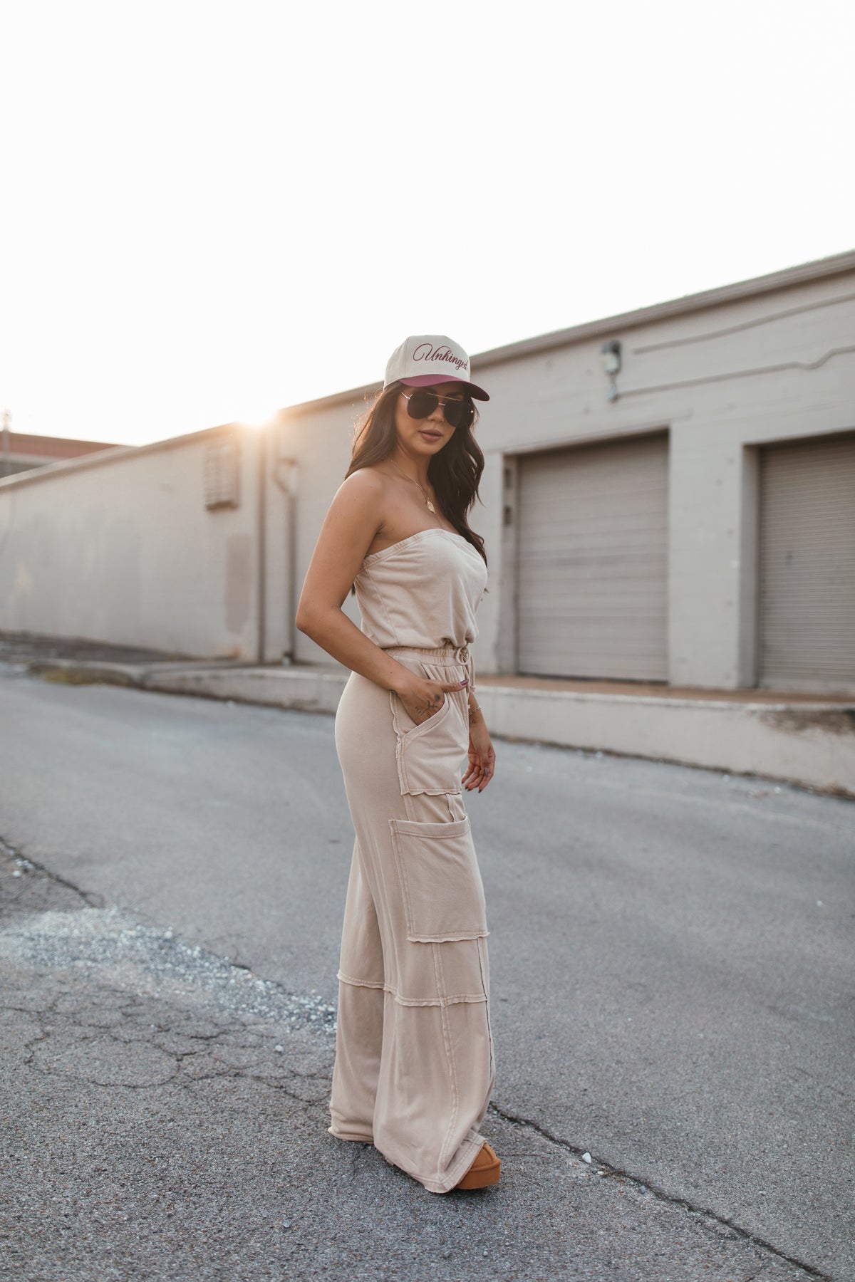 Stella Tan Jumpsuit, alternate, color, Tan